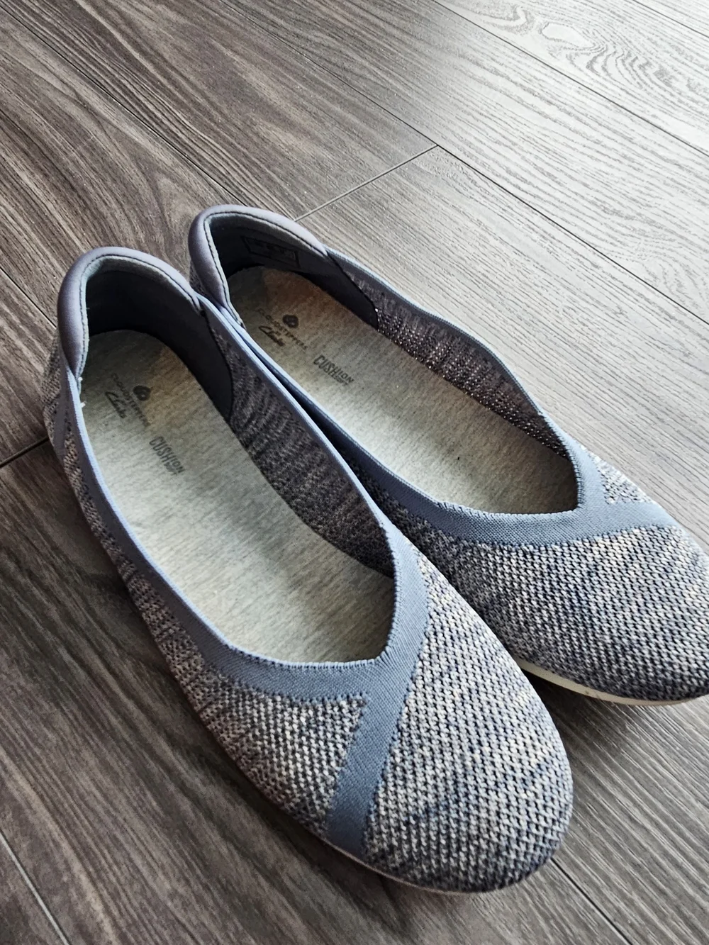 Clarks Cloudstepper Cushion Soft Blue Flats